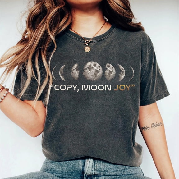 Teeso Copy Moon Joy Unisex Shirt, Science T-Shirt, Trending Space Tee, Navy S