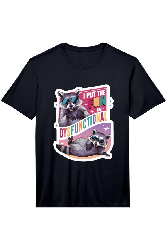 Performance T-Shirt, I Put The Fun in Dysfunctional, Saying Lover, Navy 3XL