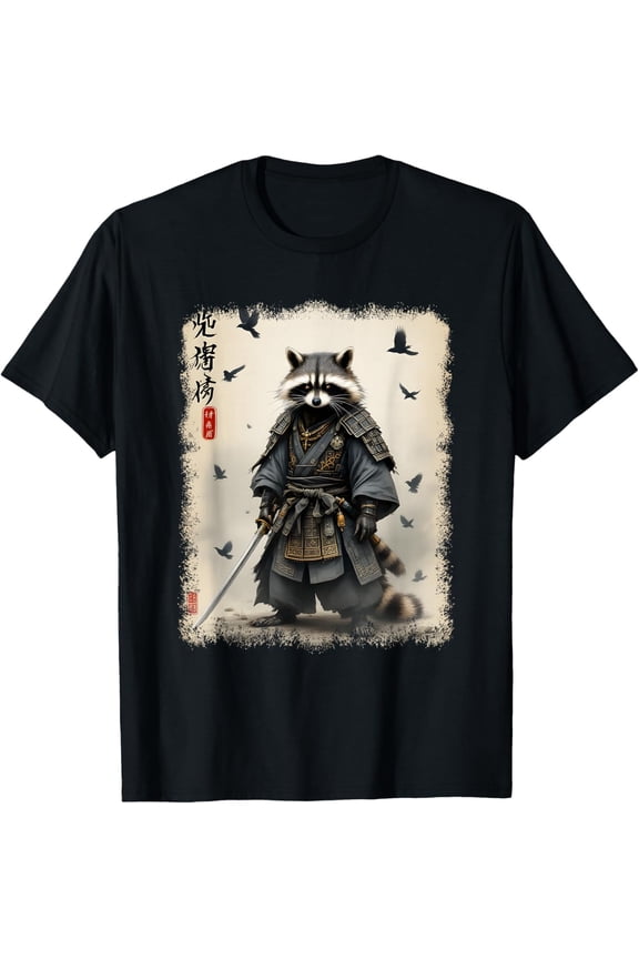 Samurai Japanese Warrior Art Vintage T-Shirt, Navy 4XL