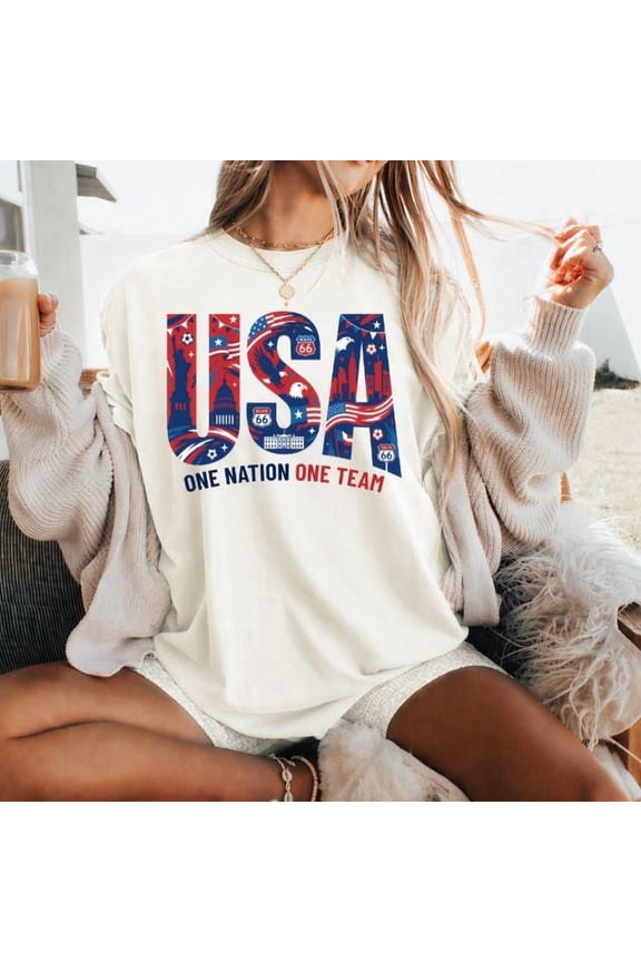 USA Soccer Fan 2026 Country Shirt, Canada Mexico International Football Tee, World Soccer Game Day Shirt, Ivory M