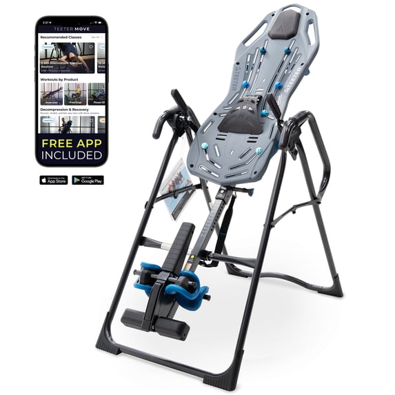 Teeter FitSpine X2 Inversion Table, Extended Ankle Lock Handle, Back Pain Relief Kit, FDA-Registered