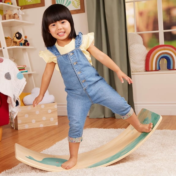 Teeter Toddler - Kids Wobble Balance Board & Chair - Furniture for Toddlers - Montessori - Inspired Design - Detachable Pillow - 3+ Years