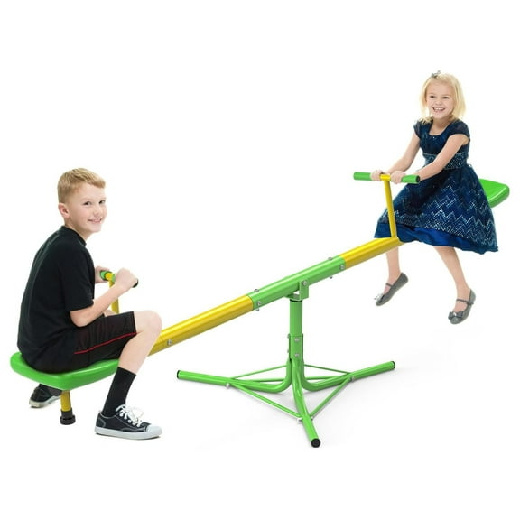 Teeter Totter for Kids, Sit and Spin Seesaw for Toddlers Age 3-9, Heavy Duty 2025 Upgraded Model for Indoor and Outdoor, 360 Degree Rotation Seesaw, Outside Toys, Safety Certified