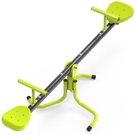 Teeter Totter Seesaw for Kids Outdoor for Ages 4-8 Toddler Seesaw Sit and Spin Teeter Totter Outside Outdoor Toys Swiveling 360 Degrees Rotating for Children Age 3 4 5 6 7 8 (Light Green)