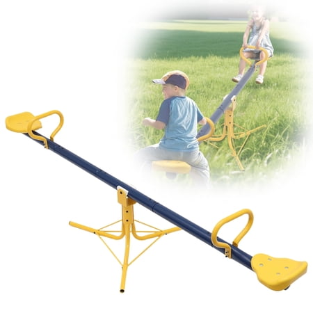 FENHRTVM Seesaw for Kids,Sit and SPIN 360 Degrees Teeter Totter for Kids Outdoor for Ages 2-10,Stable and Durable Metal Outdoor Play Equipment