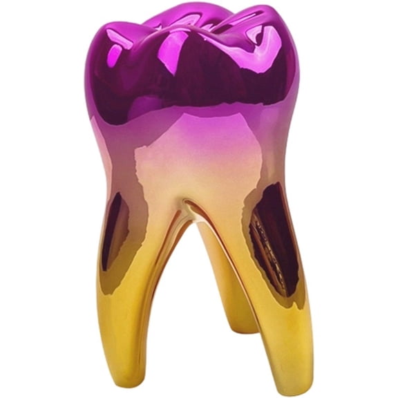Teeth Art Sculpture Colorful Tooth Fairy Model Statue Tooth Shape Sculpture Single Tooth Model Personalized Tooth Ornament Dentist Gift Souvenir