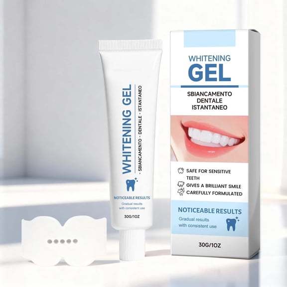 Teeth Brightening Gel Tooth Patches for Stain Removal, Oral Care Cleaning Strips for Yellow Teeth, Breath Freshening Toothpaste Gel for Home Use, Deep Cleaning Dental Brightening Treatment