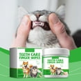 thumbnail image 1 of Teeth Care Finger Wipes for Dogs and Cats Easy Dental Hygiene Solution for Pets, Removes Plaque & Freshens Breath, 50 Pieces, 1 of 7