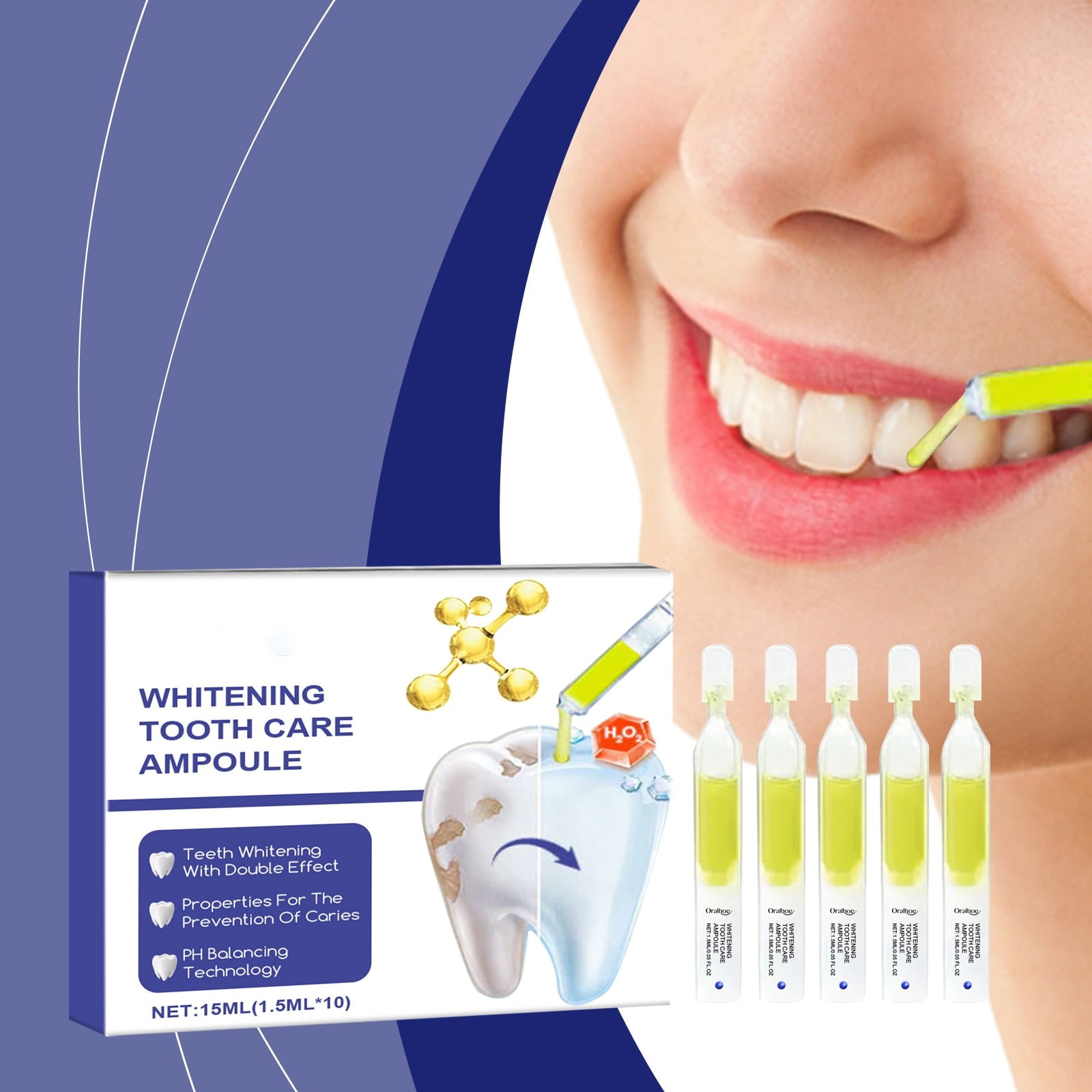 Teeth Deep Cleans Refreshes Breath Teeth Stains And Yellow Teeth 15ML Wp100 Hose Sensitive
