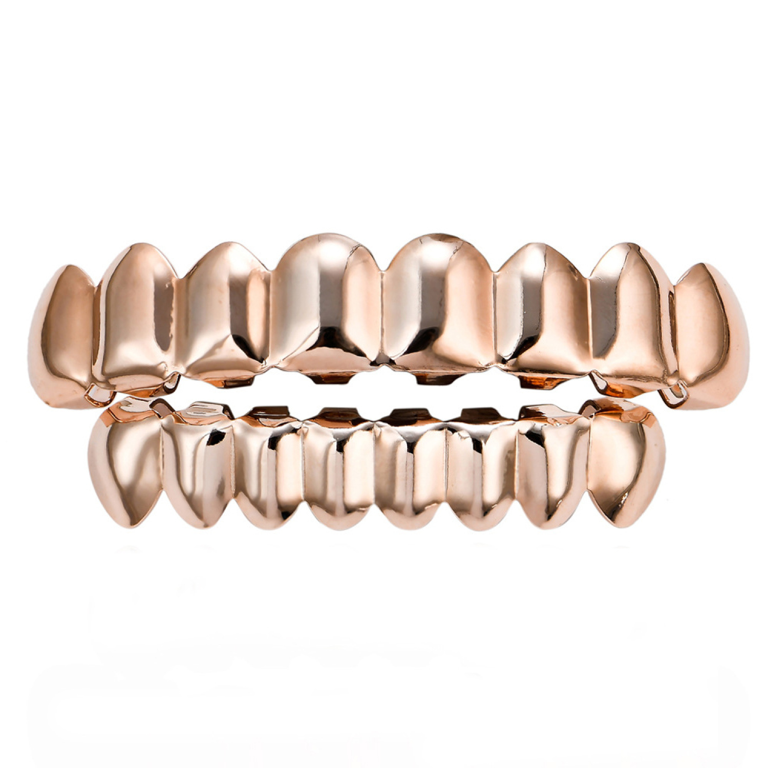 Teeth Grillz Set For Unisex Top Bottom Mouth Gold Silver Color Teeth