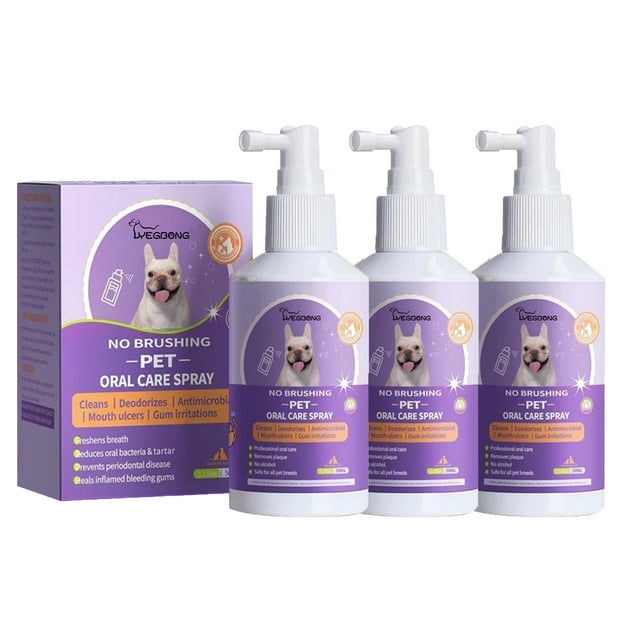 Teeth & Gum Spray for Dogs & Cats, Eliminate Bad Breath, Natural Pet