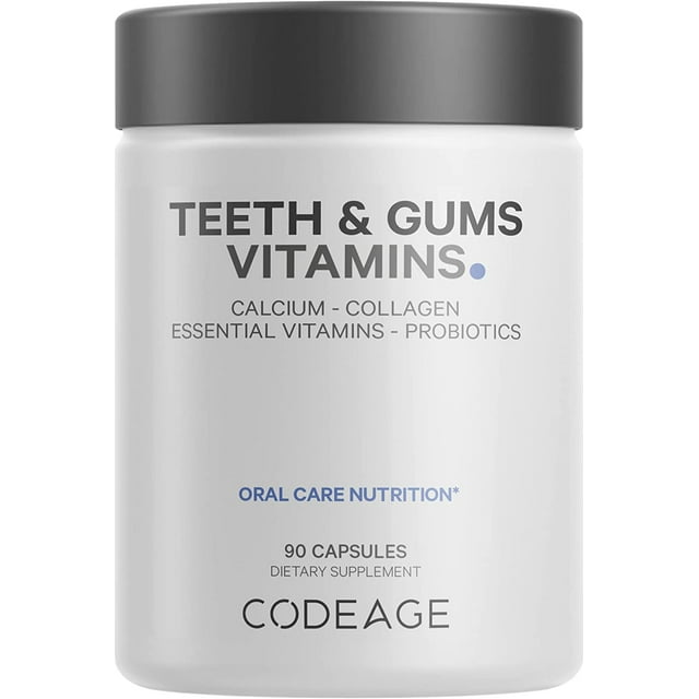 Teeth & Gums Vitamins + Oral Probiotics Supplement for Mouth Whole