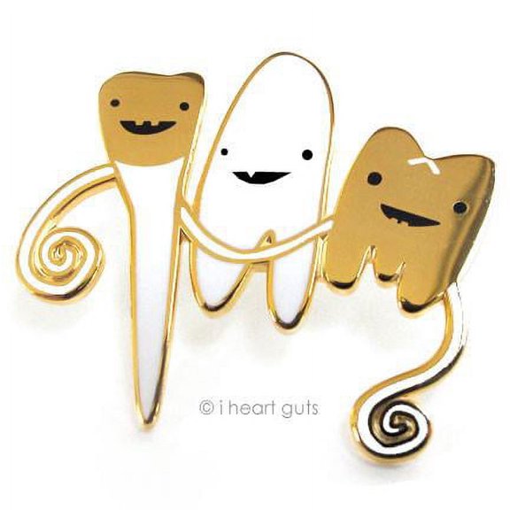 Teeth Lapel Pin - Flossin' Ain't Just For Gangstas