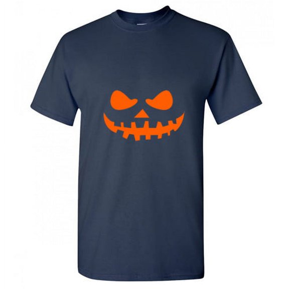 Teeth Pumpkin Emoticon Graphic Tees Men Halloween Novelty Humor Funny Sarcastic T Shirt