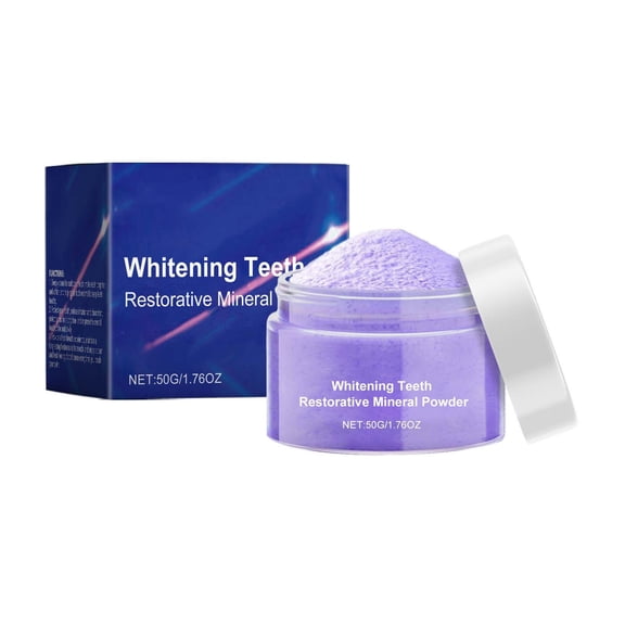 Teeth Restorative Mineral Powder Gentle Formula, Fine Powder Texture, Portable Jar with Box for Daily & On-the-Go Oral Care Use