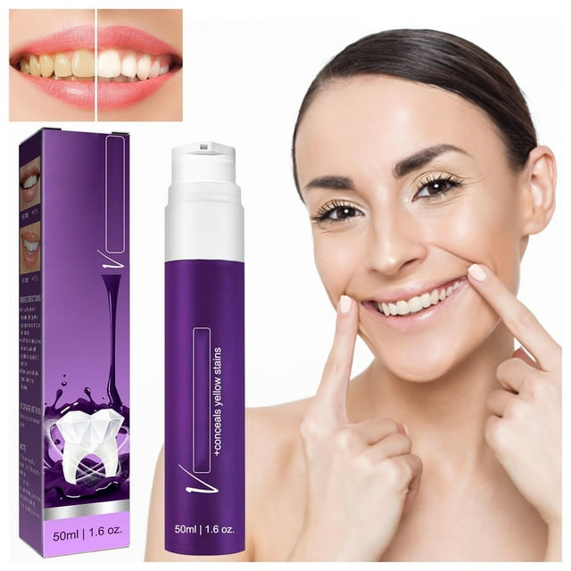 Teeth Retainer Purple Tooth Agent Toothpaste Tooth Stains Yellow Teeth