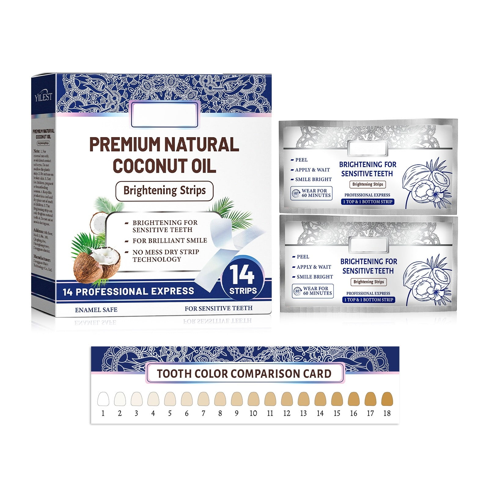 Teeth Strips Strips Coconut Oil Oral Cleaning Yellow Teeth Stone