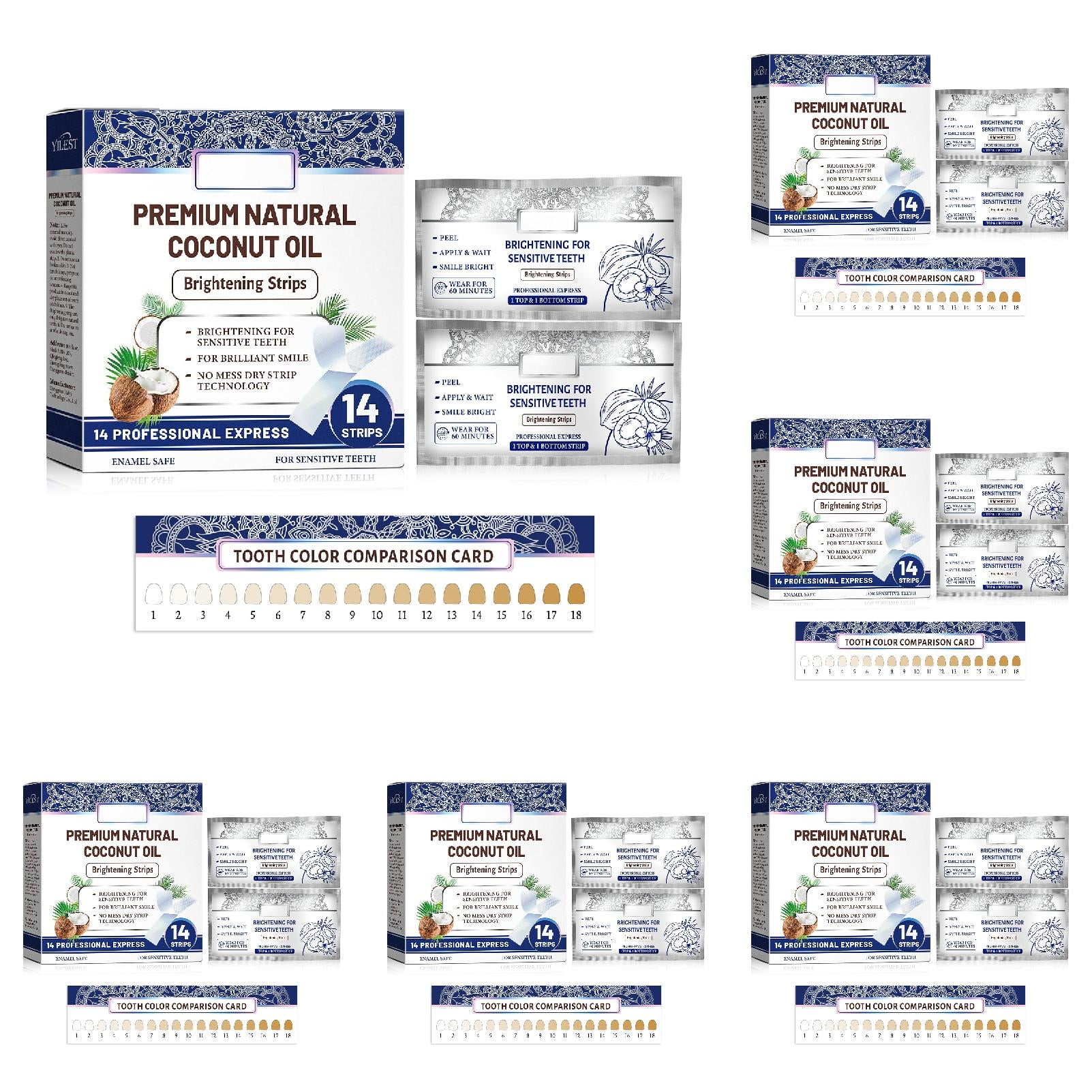 Teeth Strips Strips Coconut Oil Oral Cleaning Yellow Teeth Stone