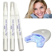 Teeth White stain remover, Professional PAP Gel Formula 3 Pen + White Light