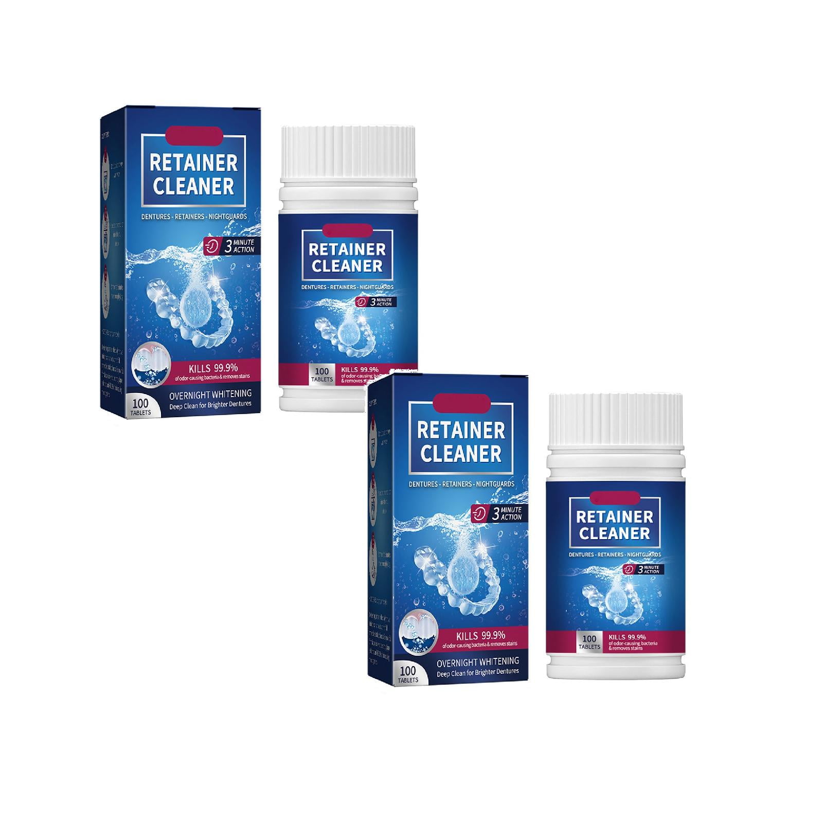 Teeth Whitening, 100PCS Denture Cleaning Tablets Odor Complete Clean