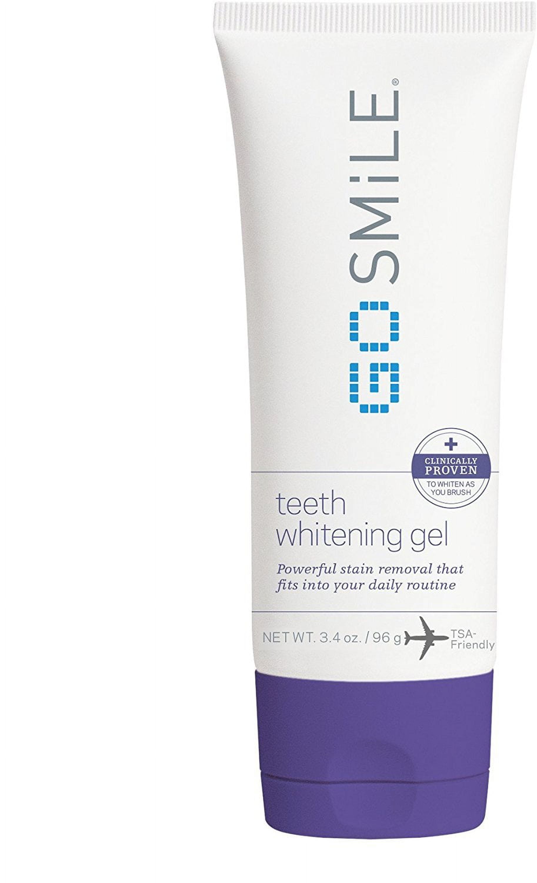 Teeth Whitening Gel, 3.4 OZ., Powerful and convenient teeth whitening gel that works as you brush. By Go Smile