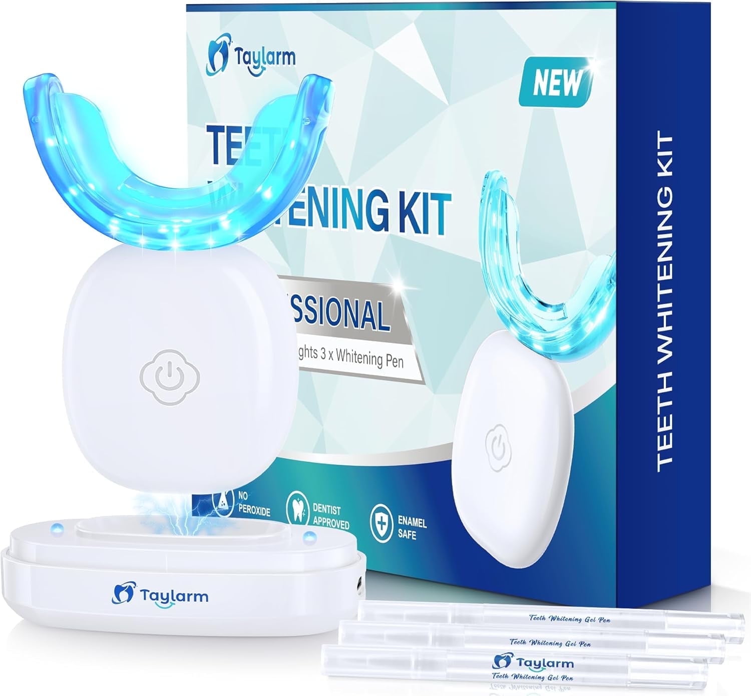Walmart exclusive discounts  Teeth Whitening Kit: 32X LED Light with Gel Pen - Non-Sensitive Tooth Whitener Professional Oral Care Tools for Effectively Removes Stains