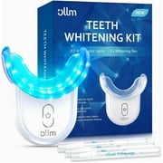 Teeth Whitening Kit with Gel Pen - Ollm Teeth Whitener with 32X LED Light,35% Carbamide Peroxide,3 Gel Syringes,10-Minute Fast Whitening , dental whitening treatment