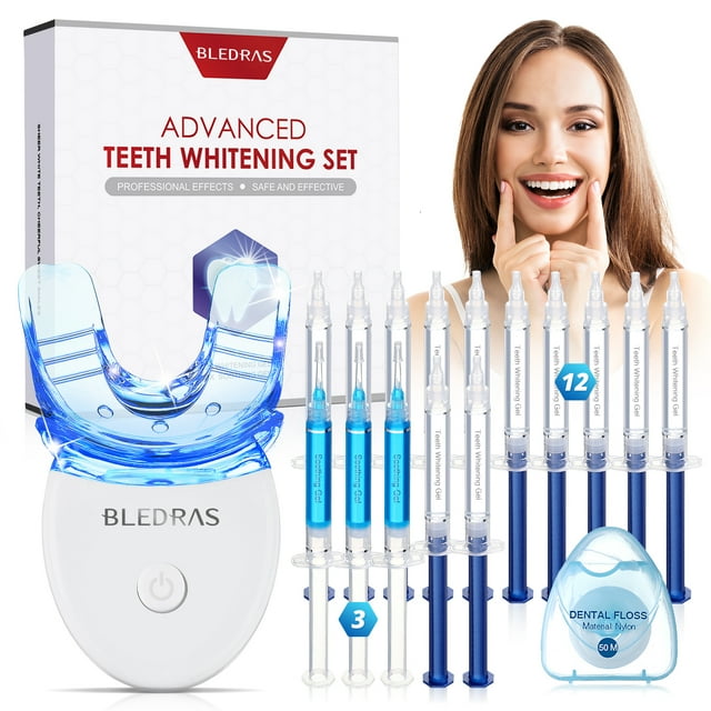 Teeth Whitening Kit with Light, Bledras Professional Teeth Whitener