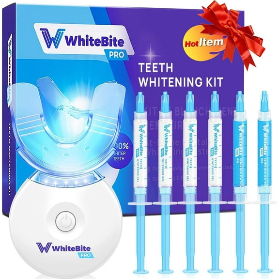 Whitebite Pro Gentle Teeth Whitening Kit with 4 Teeth Whitening Gels & 2 Remineralization Gels