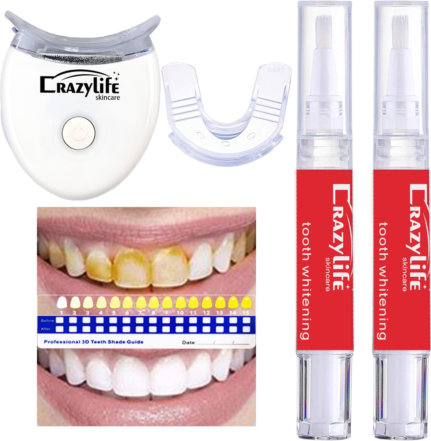 Teeth Whitening Kit With LED Light Teeth Whitening Pen With Powerful