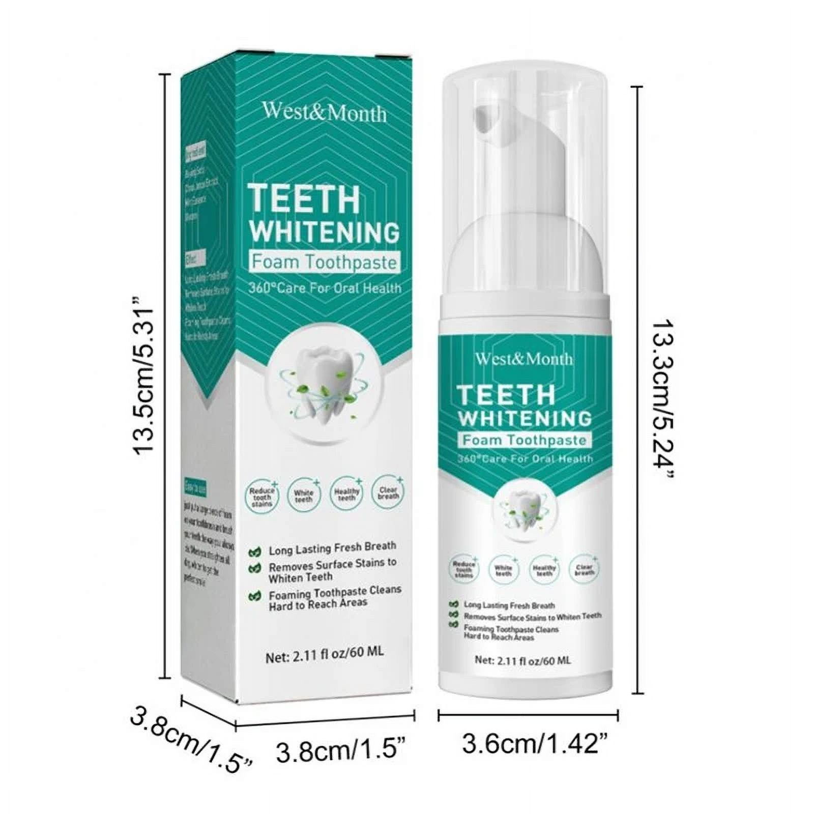 Teeth Whitening Mousse Toothpaste Whiten Deep Cleaning Dentifrice Removes Plaque Stains Tooth