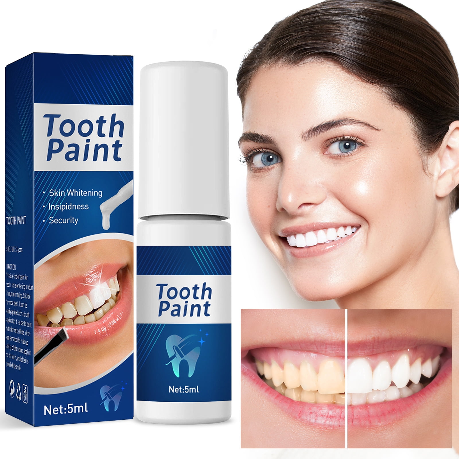 Teeth Whitening Paint, Professional Instant Tooth Polish Uptight White