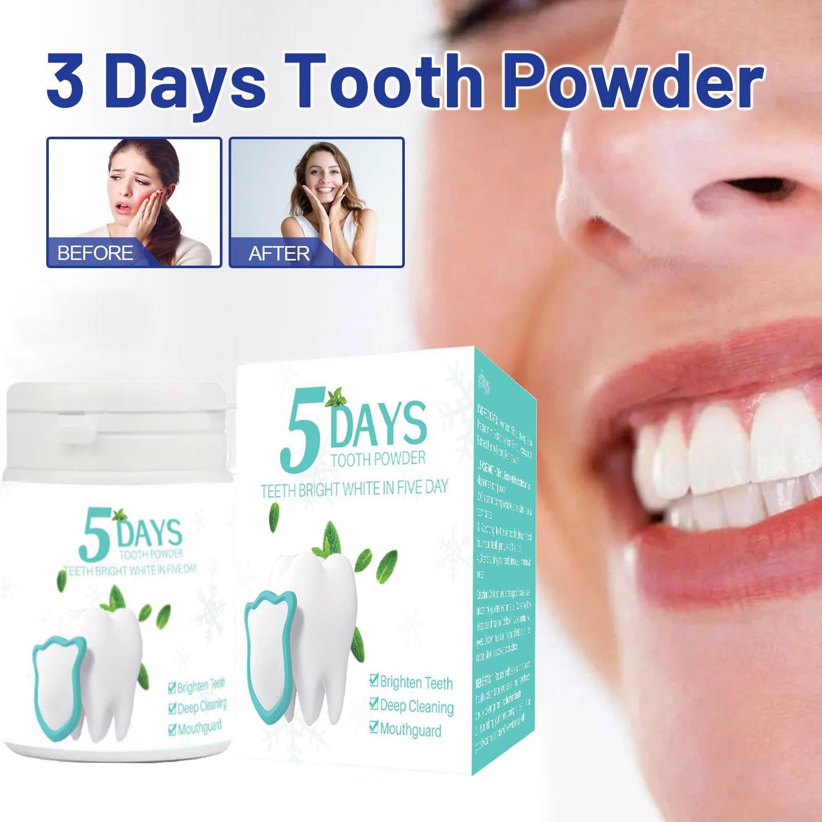Teeth Whitening Powder Oral Hygiene Cleaning Teeth Removal Stains Tooth