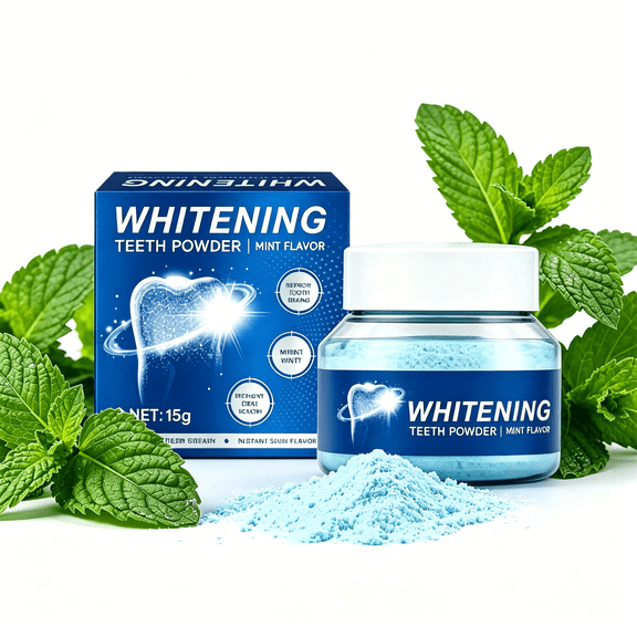 Teeth Whitening Powder,Teeth Whitening Kit , Enamel Safe Formula for Daily Coffee Stain Removal, Strengthens & Purifies