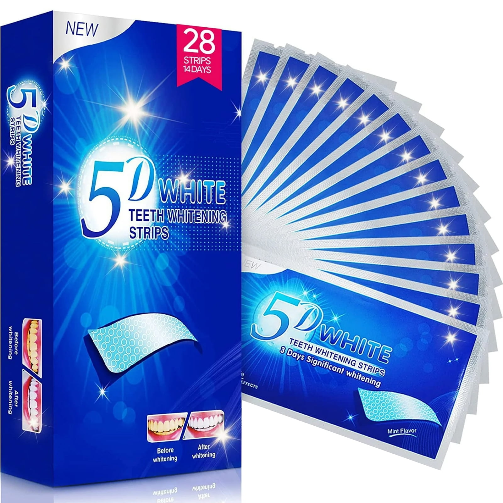 Teeth Whitening Strip - detects motiond 56 Strips 