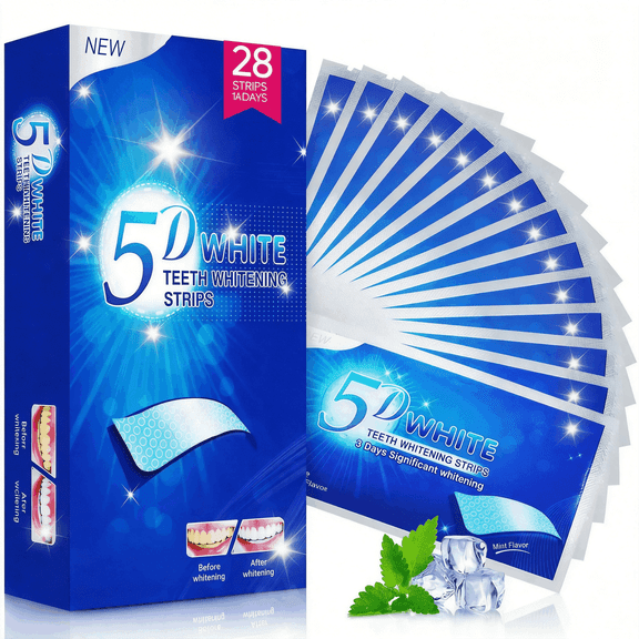 Teeth Whitening Strip - 56 Strips Professional and Safe Teeth Whitening Kit for Teeth Sensitive, Mint