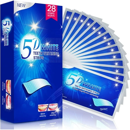 Teeth Whitening Strips, 28 White Strips Teeth Whitening Kit, Non-Sensitive 14 Sets Teeth Whitener for Tooth Whitening, Helps to Remove Smoking Coffee Soda Wine Stain, 14 Treatments