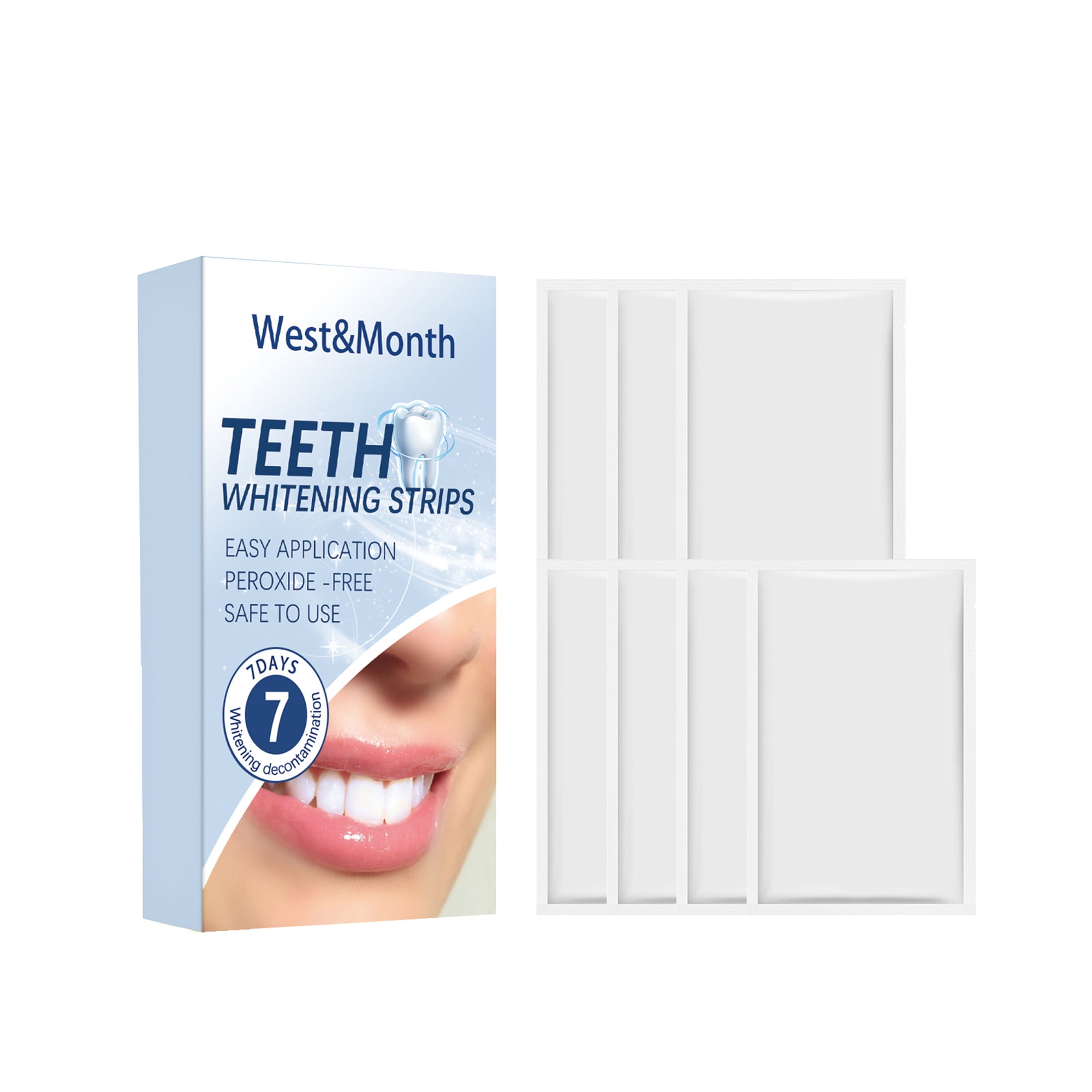 Teeth Whitening Strips,Enamel Safe,Peroxide Free,NoSlip,NonToxic
