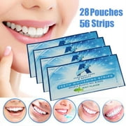 Teeth Whitening Strips - Glamorous White - 6% HP Professional Strength - 30 Mins Express Effect + Bonus Shade Guide VeniCare 28 packs - 56 Strips