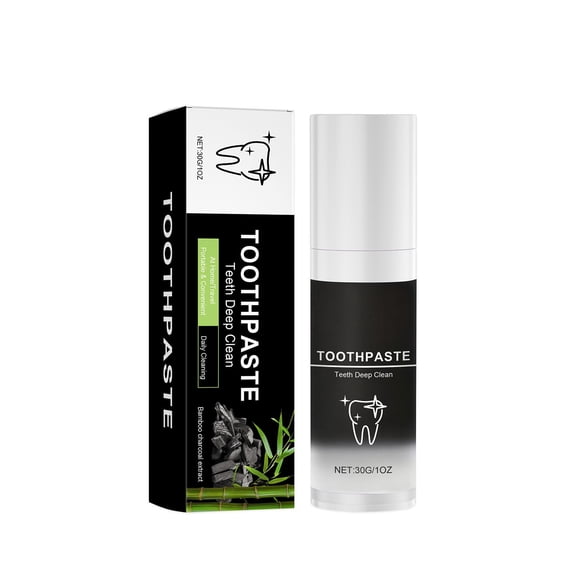 Teeth Whitening Toothpaste,Toothpaste Whitening,Bamboos Charcoal Whitenings Toothpaste Gentle Deep Cleaning Mint Fresh Travel Home Use 30g,Freshen Breath,Stain Removal