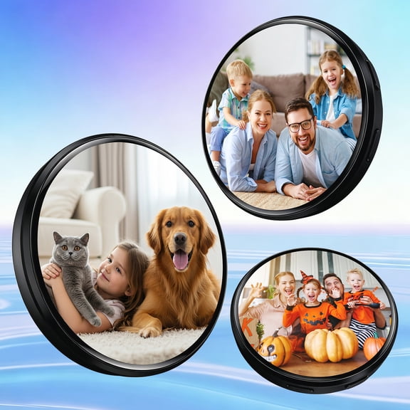 Teetheory 1.85 Inch HD LED Digital Badge, IPS Display, Support Image Video Playback, Smart Low Power Electronic Badge