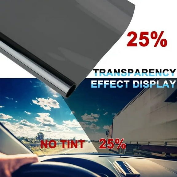 Teetheory 25% VLT Car Window Film, Scratch-Resistant Tint Film, 99% Ultraviolet Rejected, 20" × 10'‌ Uncut Rolling Shutter Window for Cars/Offices/Homes, Black