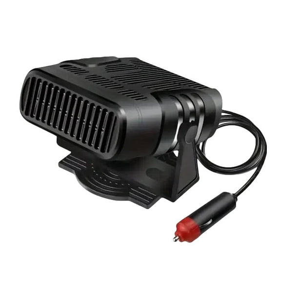 Teetheory 12V 200W Car Heater&Cooling Fan - Portable Windshield Defogger&Window Defroster for Winter&Wet Conditions - Includes Cigarette Lighter Plug for All Cars, Black