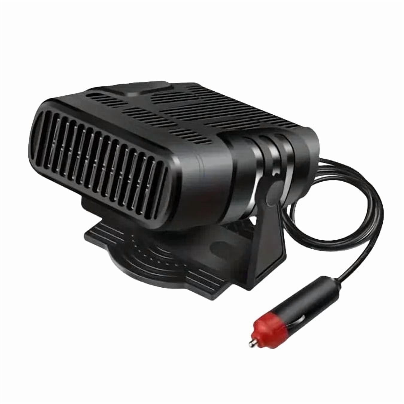 Teetheory DC 12V/24V Car Heater for Vehicle, 2-in-1 Portable Fast Heating Car Heater with Heating/Cooling Fan, Plug into Cigarette Lighter 360 Degree Rotation Defroster Defogger for Car Windshield