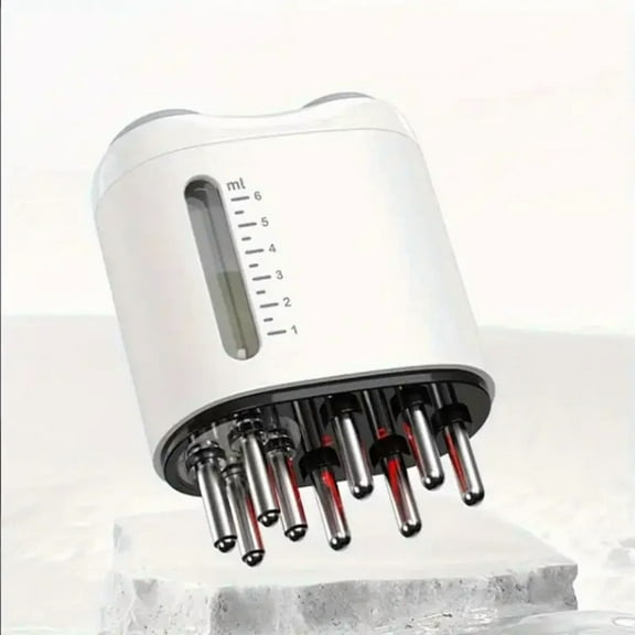 Teetheory Hair Vibration Scalp, Electric Scalp Vibrating Brush Oil Applicator for Scalp Vibration, Hair Scalp Vibrate Hair Growth, Red Light Scalp Stimulator, Liquid Dispenser for Head