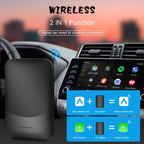 Teetheory Portable Wireless CarPlay with Bluetooth 5.0 for Vehicles with Wired CarPlay or Wired Android Auto