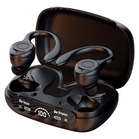 Teetheory Wireless Earbuds Bluetooth TWS Headphones, 160Hrs with Charging Case, LED Digital Display, Hi-Fi Stereo Sound, for Sports, Gaming
