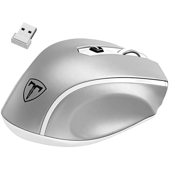 Teetheory Wireless Ergonomic Mouse, 2.4G Silent Computer Mouse, 16 Months Battery Life, 33FT Connection, Plug & Play, for Laptop/PC/Desktop