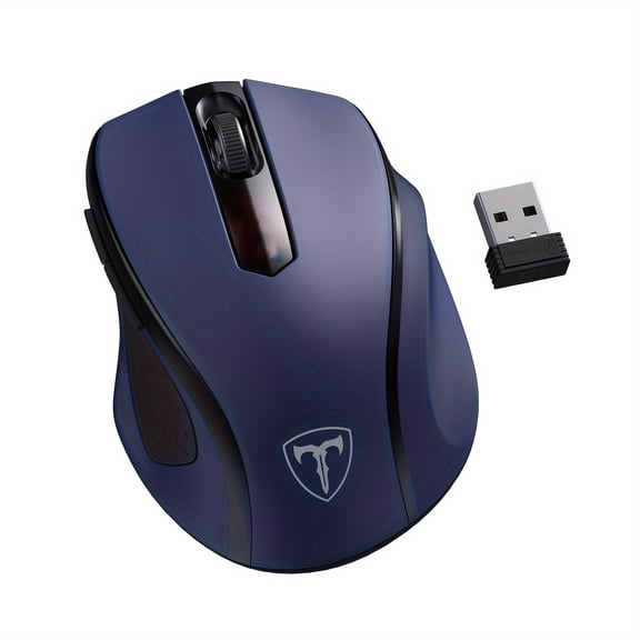 Teetheory Wireless Ergonomic Mouse, 2.4G Silent Computer Mouse, 16 Months Battery Life, 33FT Connection, Plug & Play, for Laptop/PC/Desktop