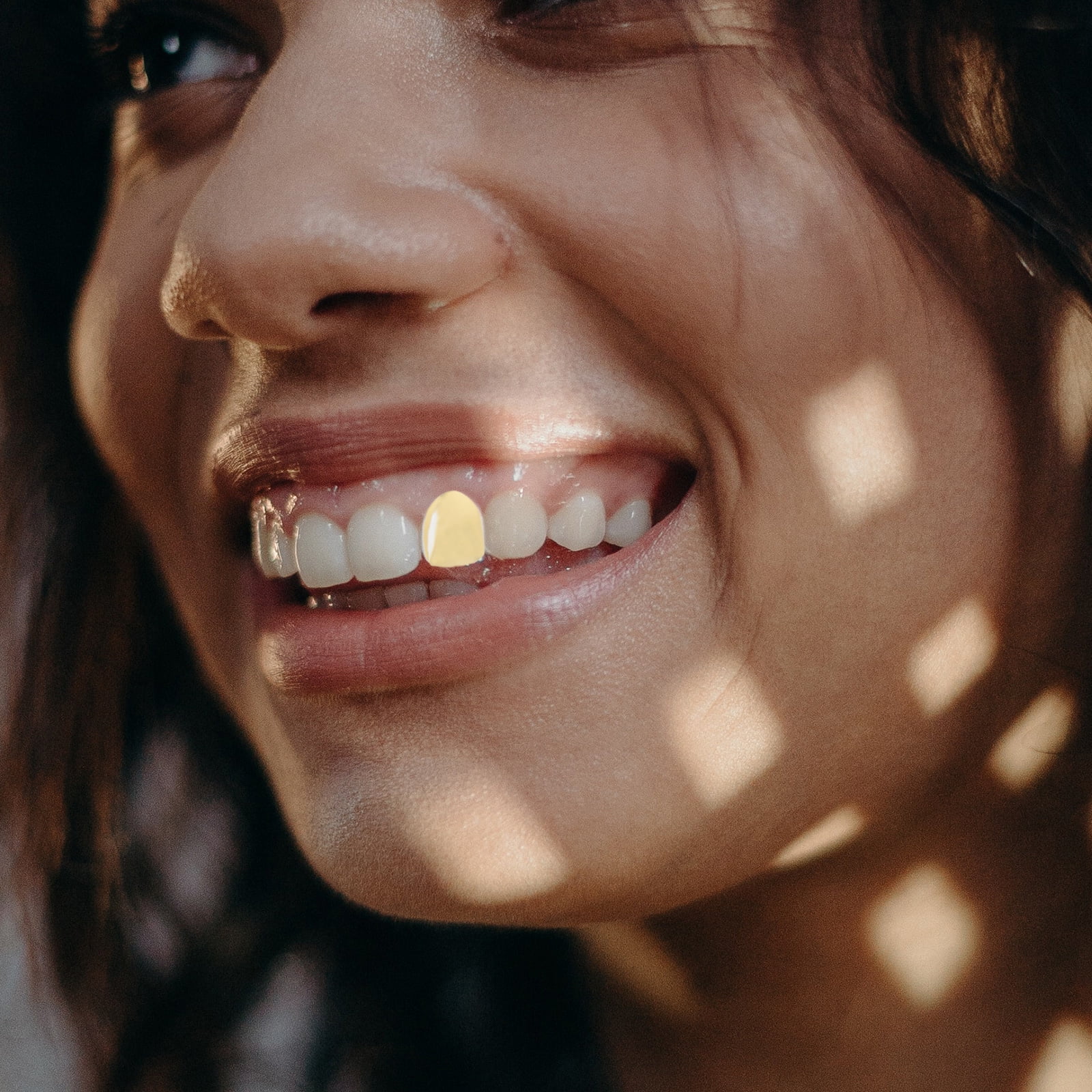 Teethhip Hop Grill Grills Single Cap Gold Fangsbracesbottom Mouth